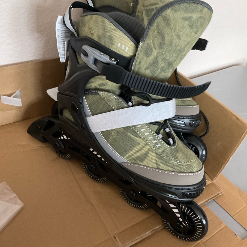 Green and Black Inline Skates